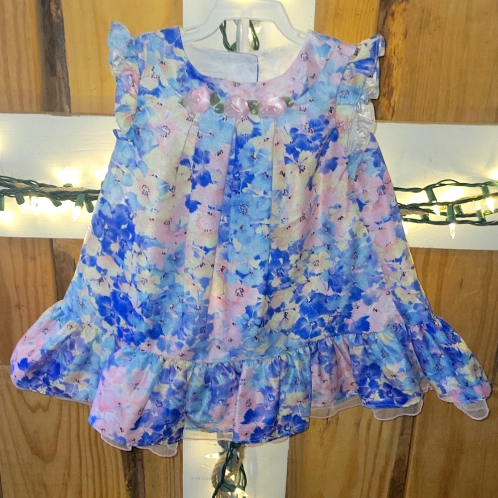 Bonnie Baby Floral Dress (with panties), size 18mo